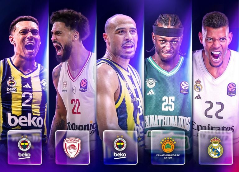 EuroLeague: Η δεύτερη καλύτερη πεντάδα της χρονιάς με έντονο ελληνικό στοιχείο
