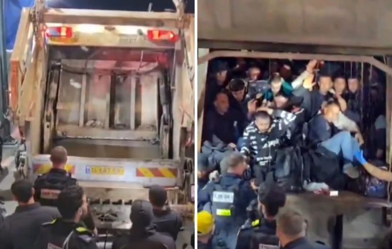 Ισραήλ: Προσπάθησαν να μεταφέρουν 68 Παλαιστίνιους μετανάστες στοιβαγμένους σε απορριμματοφόρο