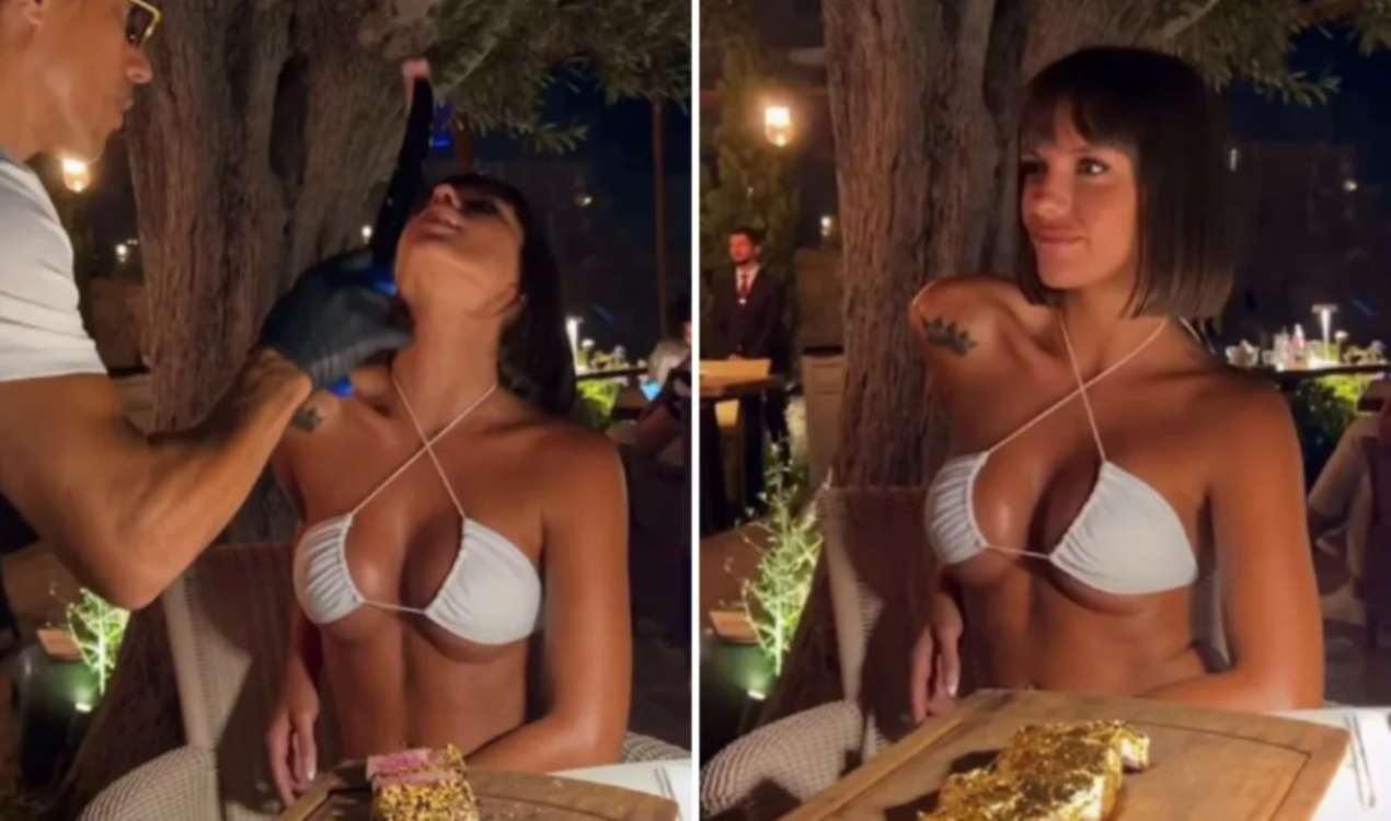 Μαριγκόνα: Το αποκαλυπτικό outfit που μαγνήτισε τα βλέμματα – Ο Salt Bae την τάισε με το «χρυσό» κρέας