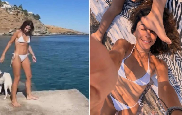 Η Κατερίνα Παπουτσάκη «έριξε» το Instagram με το λευκό μπικίνι της [pics]