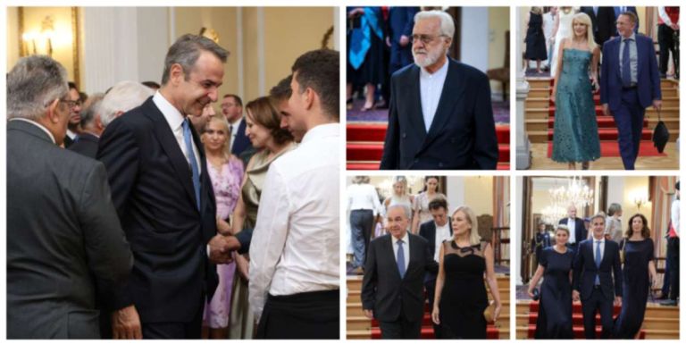 Προεδρικό Μέγαρο: Χαμόγελα, χειραψίες και λαμπερές παρουσίες στη δεξίωση για τη Δημοκρατία [pics]