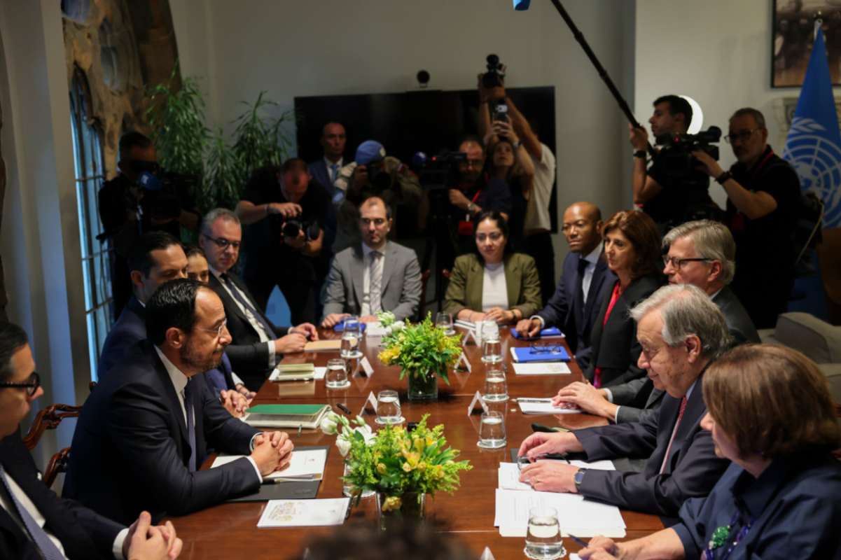 Κυπριακό: Συγκρατημένη αισιοδοξία Χριστοδουλίδη μετά το δείπνο με Γκουτέρες και Έρχιουρμαν