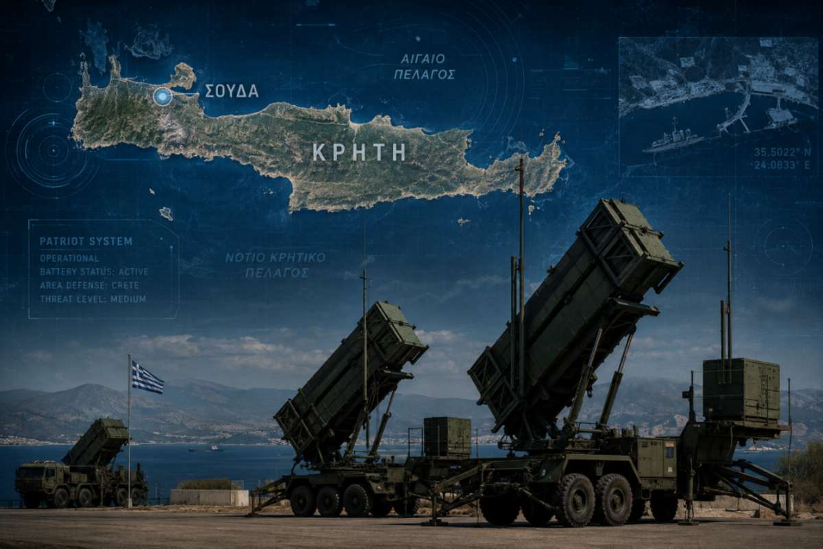  «Ασπίδα» πάνω από τη Σούδα: Γιατί η Κρήτη γίνεται το νέο κέντρο της ελληνικής αεράμυνας.
