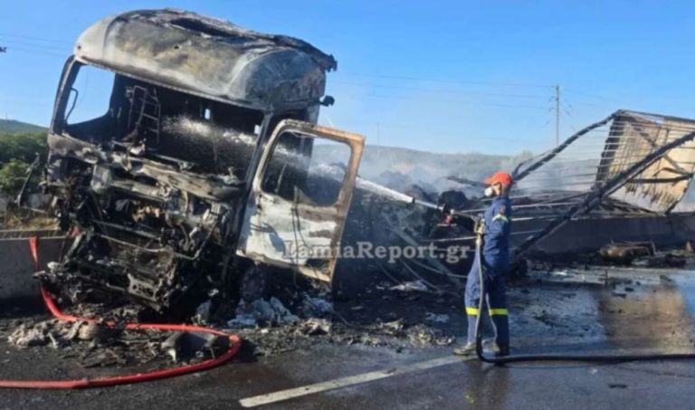 Θανατηφόρο τροχαίο στην Αθηνών – Λαμίας: Ένας νεκρός από σύγκρουση δύο φορτηγών