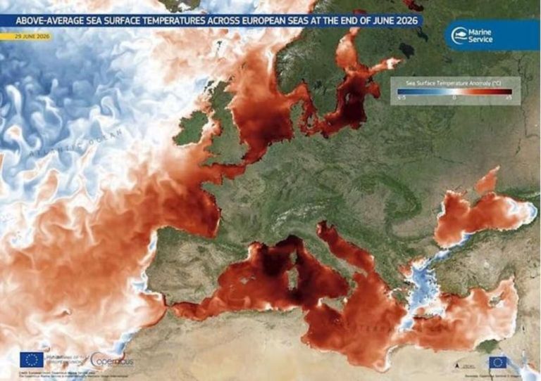 Η κλιματική αλλαγή «βράζει» τις θάλασσες της Ευρώπης – Συναγερμός για τη Μεσόγειο