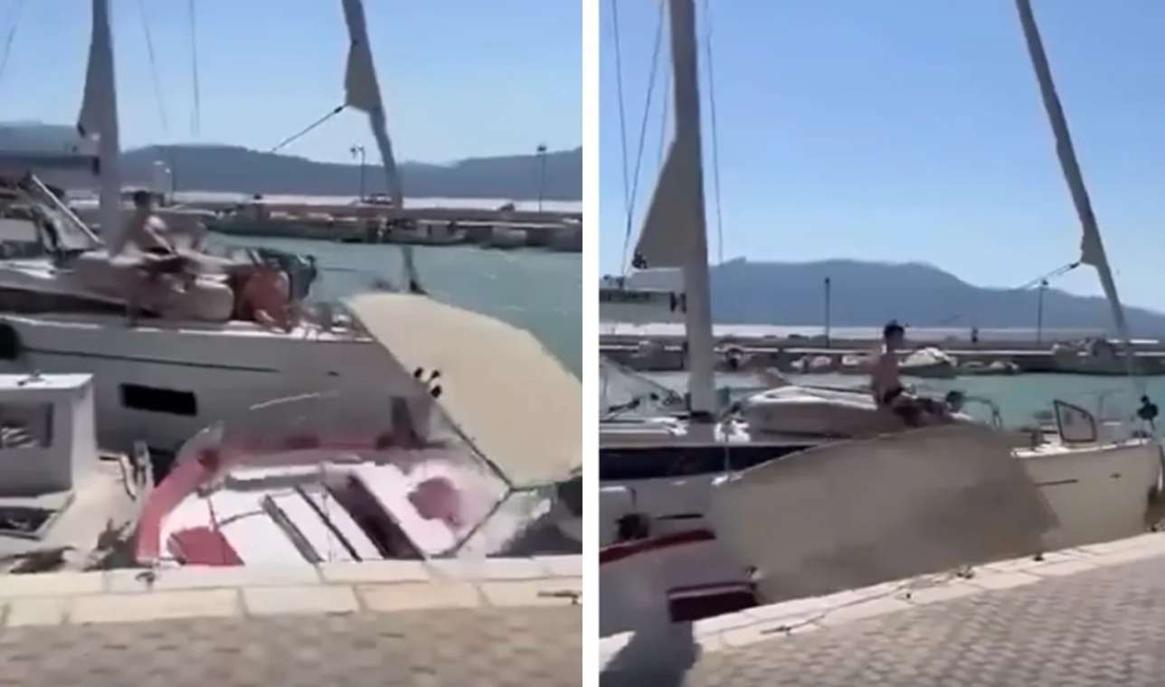 Λευκάδα: Ιστιοφόρο “καρφώθηκε” σε σκάφη που ήταν δεμένα στο λιμάνι Καλάμου-Συνελήφθη ο καπετάνιος [vid]