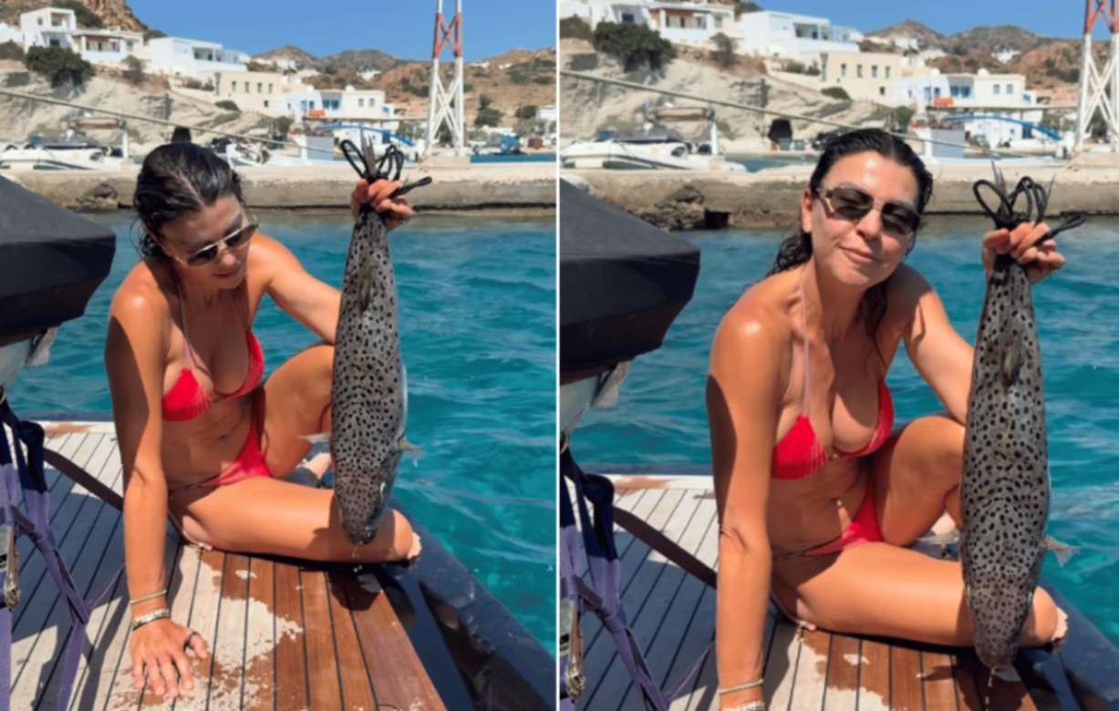 Η Μαρίνα Βερνίκου πόζαρε με λαγοκέφαλο και έστειλε μήνυμα που θα συζητηθεί! [pic]