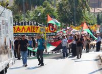 Θεσσαλονίκη: Εικόνες από την αντιπολεμική πορεία για την Παλαιστίνη