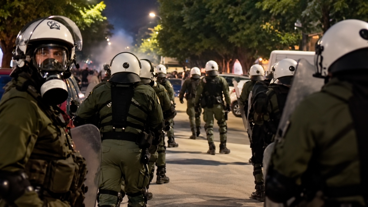 Θεσσαλονίκη: Επίθεση κουκουλοφόρων στα ΜΑΤ – 6 προσαγωγές [vid]